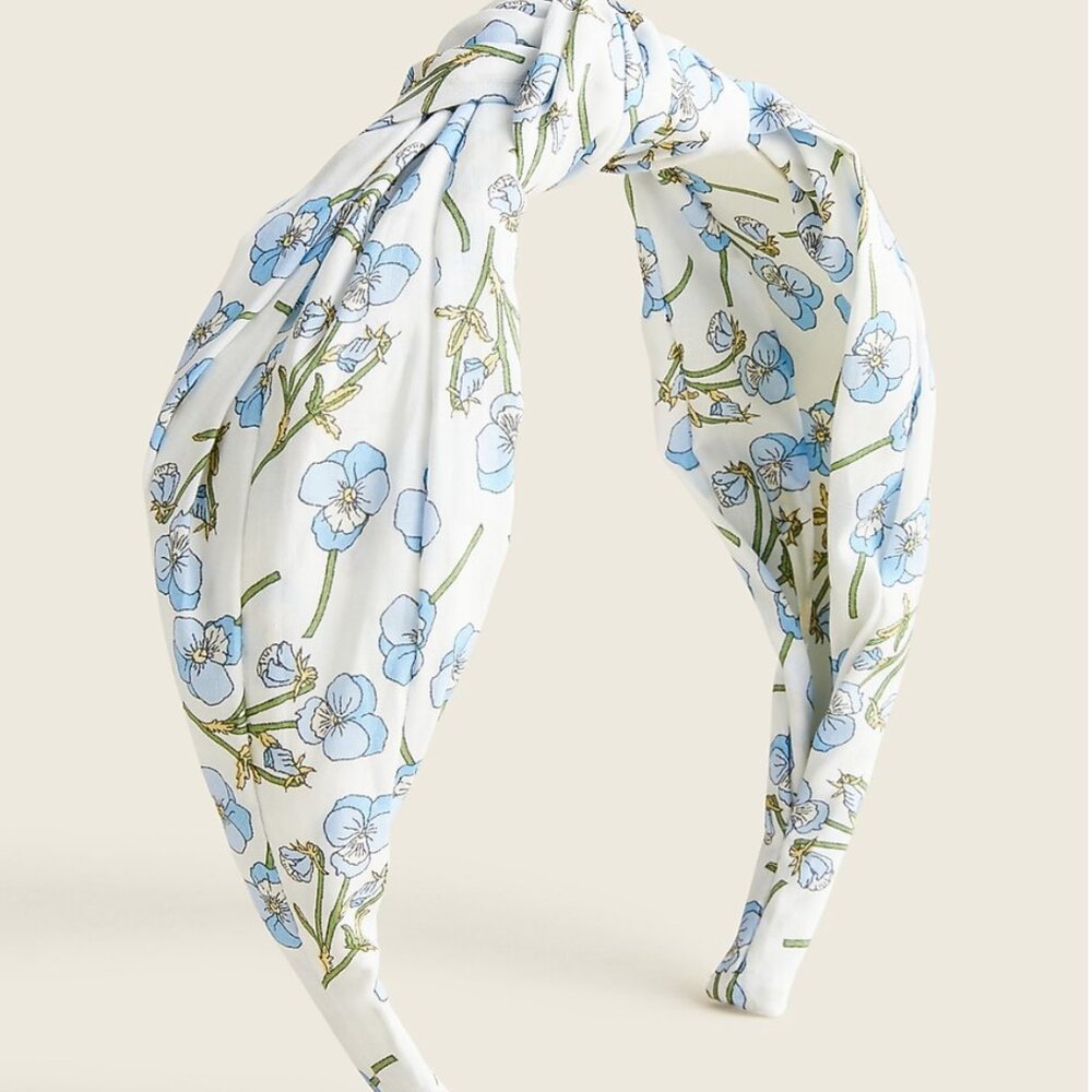 J. Crew Libertyof London Floral Headband - Blue and White